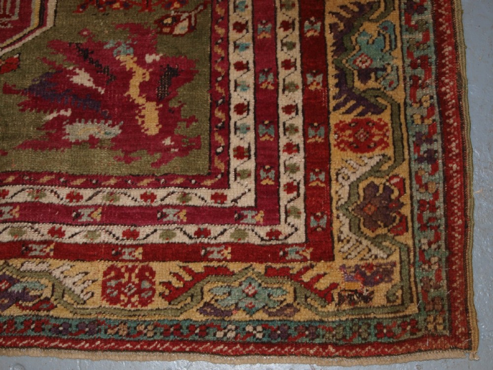 ANTIQUE TURKISH KIRSEHIR VILLAGE RUG, WONDERFUL COLOUR, TRADITIONAL DESIGN, LATE 19TH CENTURY. View X