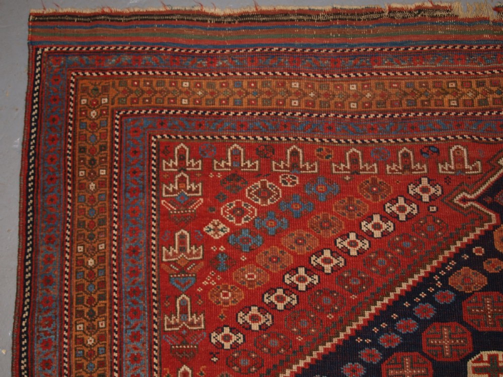 ANTIQUE AFSHAR LONG RUG, EXCELLENT DESIGN AND COLOUR, CIRCA 1880. View II