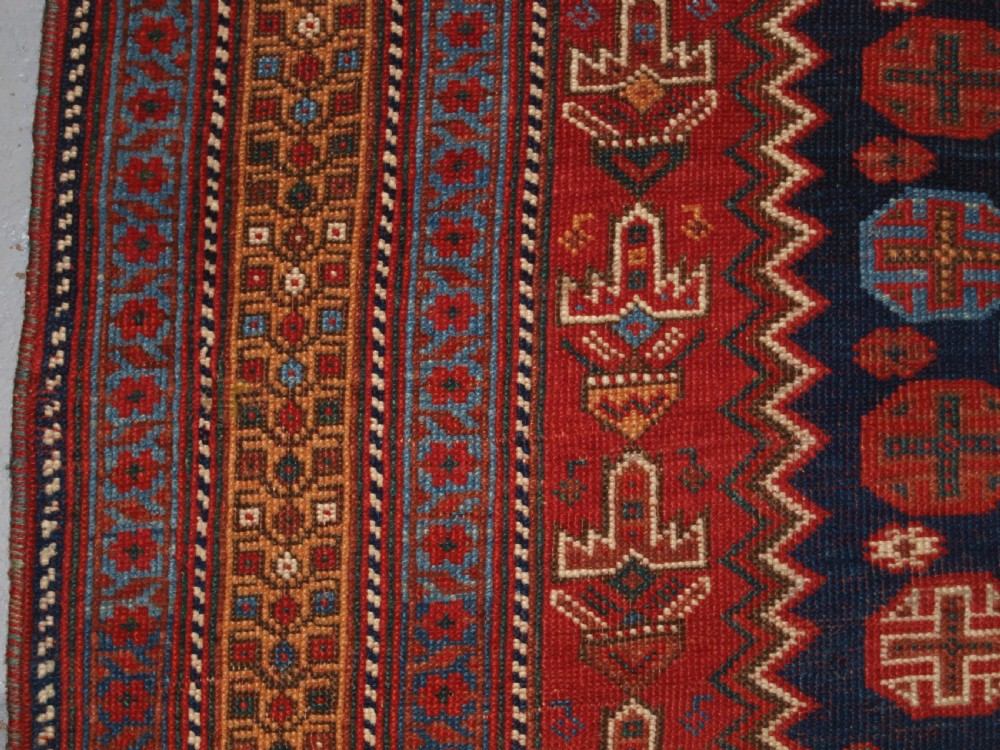 ANTIQUE AFSHAR LONG RUG, EXCELLENT DESIGN AND COLOUR, CIRCA 1880. View III