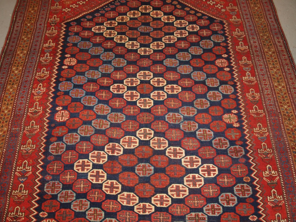 ANTIQUE AFSHAR LONG RUG, EXCELLENT DESIGN AND COLOUR, CIRCA 1880. View V