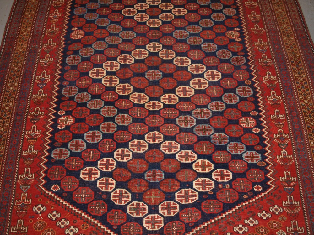 ANTIQUE AFSHAR LONG RUG, EXCELLENT DESIGN AND COLOUR, CIRCA 1880. View VI