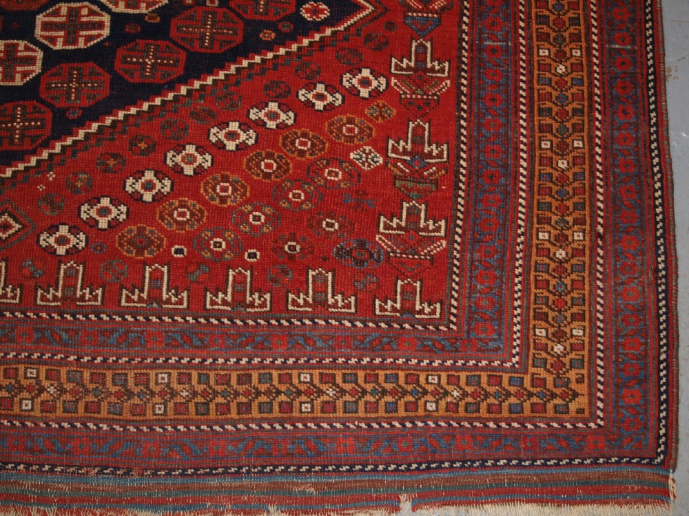 ANTIQUE AFSHAR LONG RUG, EXCELLENT DESIGN AND COLOUR, CIRCA 1880. View XIII
