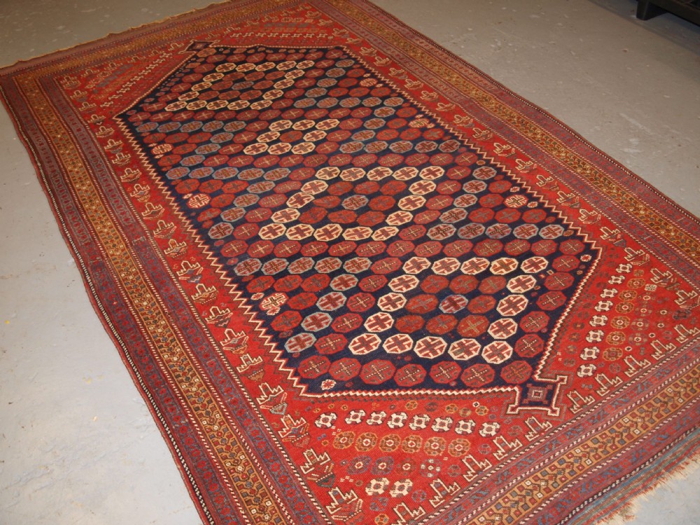 ANTIQUE AFSHAR LONG RUG, EXCELLENT DESIGN AND COLOUR, CIRCA 1880. View XV