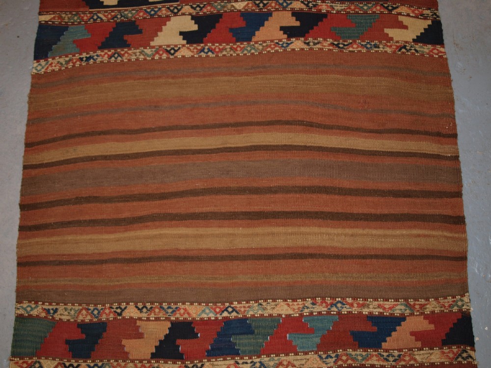 ANTIQUE CAUCASIAN KILIM MAFRASH SIDE PANELS AND BASE, LATE 19TH CENTURY. View III