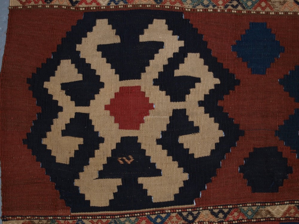 ANTIQUE CAUCASIAN KILIM MAFRASH SIDE PANELS AND BASE, LATE 19TH CENTURY. View V