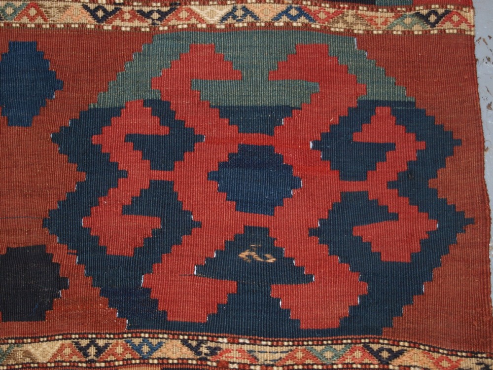 ANTIQUE CAUCASIAN KILIM MAFRASH SIDE PANELS AND BASE, LATE 19TH CENTURY. View VI