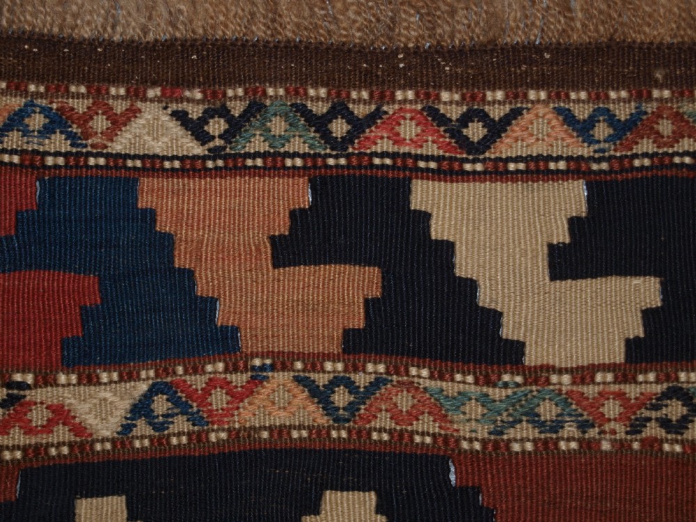 ANTIQUE CAUCASIAN KILIM MAFRASH SIDE PANELS AND BASE, LATE 19TH CENTURY. View IX