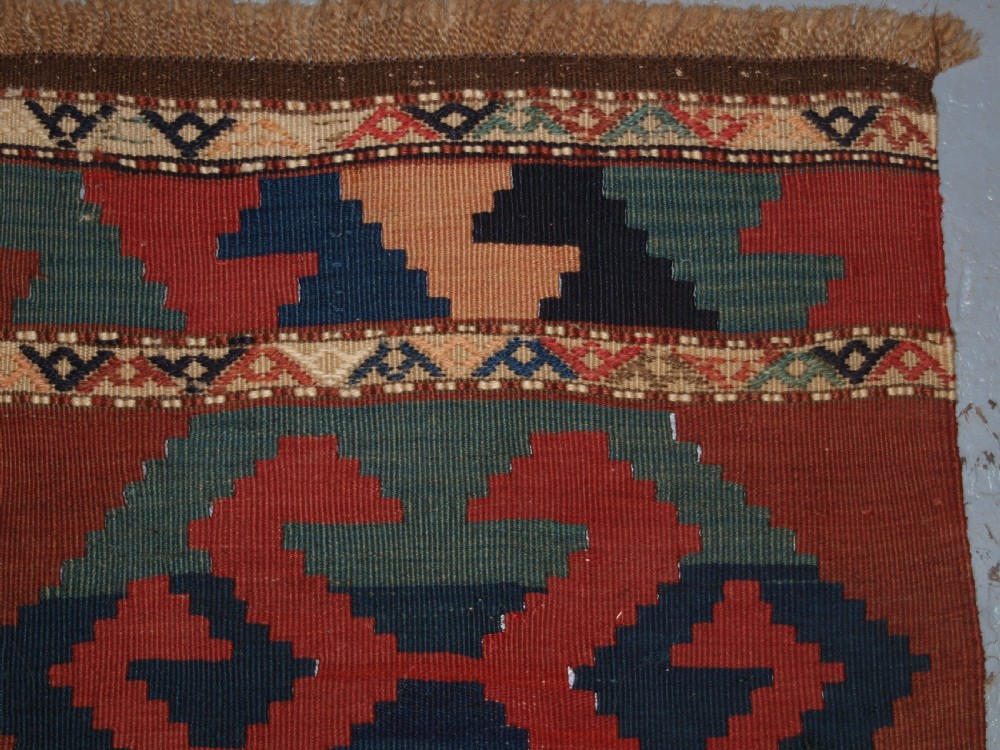 ANTIQUE CAUCASIAN KILIM MAFRASH SIDE PANELS AND BASE, LATE 19TH CENTURY. View XII