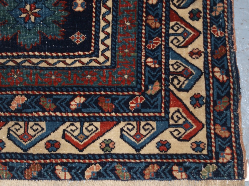 ANTIQUE CAUCASIAN KUBA REGION ZEJWA VILLAGE RUG, SUPERB DESIGN, 4TH QUARTER 19TH CENTURY. View XIII