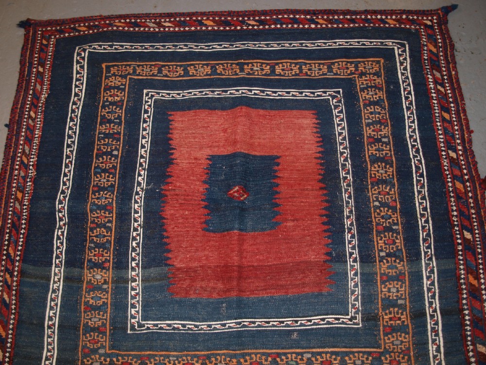 ANTIQUE AFSHAR SOFREH EATING CLOTH, MIXED WEAVE TECHNIQUES, CIRCA 1900/20. View IV