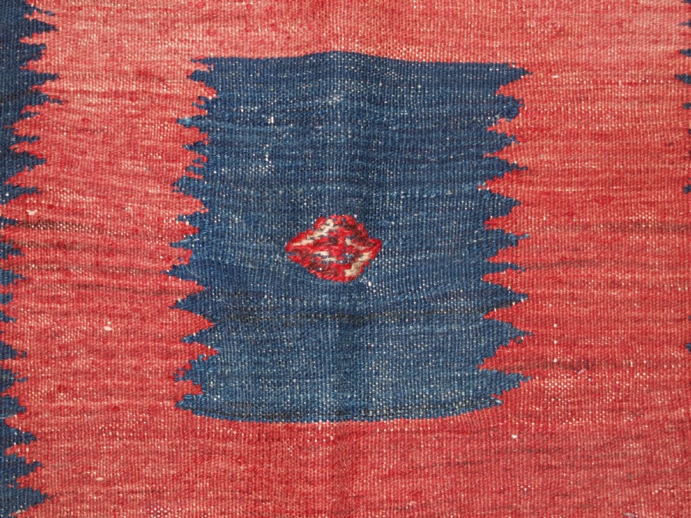 ANTIQUE AFSHAR SOFREH EATING CLOTH, MIXED WEAVE TECHNIQUES, CIRCA 1900/20. View VI