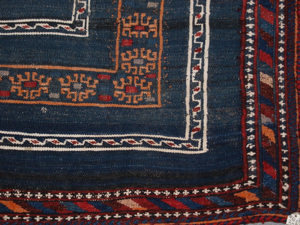 ANTIQUE AFSHAR SOFREH EATING CLOTH, MIXED WEAVE TECHNIQUES, CIRCA 1900/20. View IX