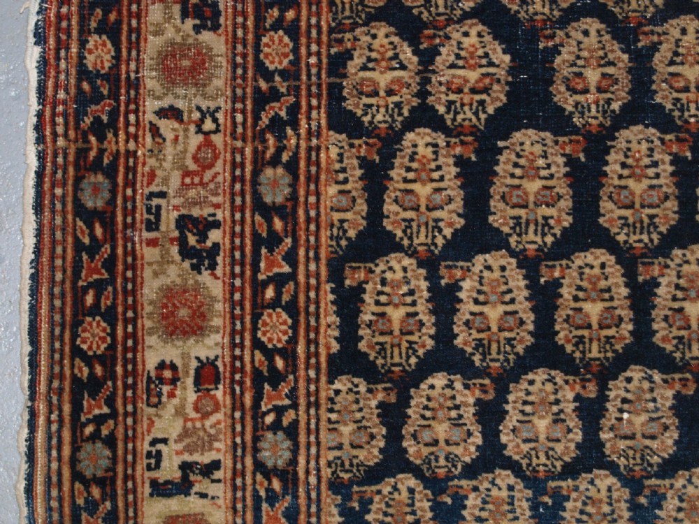 ANTIQUE NORTH WEST PERSIAN SERABEND VILLAGE RUG, BOTEH DESIGN, CIRCA 1900. View II
