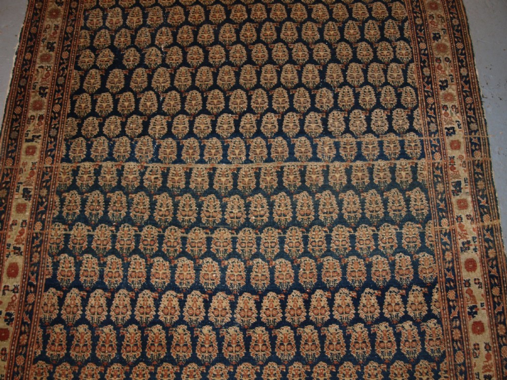 ANTIQUE NORTH WEST PERSIAN SERABEND VILLAGE RUG, BOTEH DESIGN, CIRCA 1900. View V