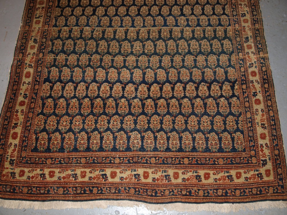 ANTIQUE NORTH WEST PERSIAN SERABEND VILLAGE RUG, BOTEH DESIGN, CIRCA 1900. View VI