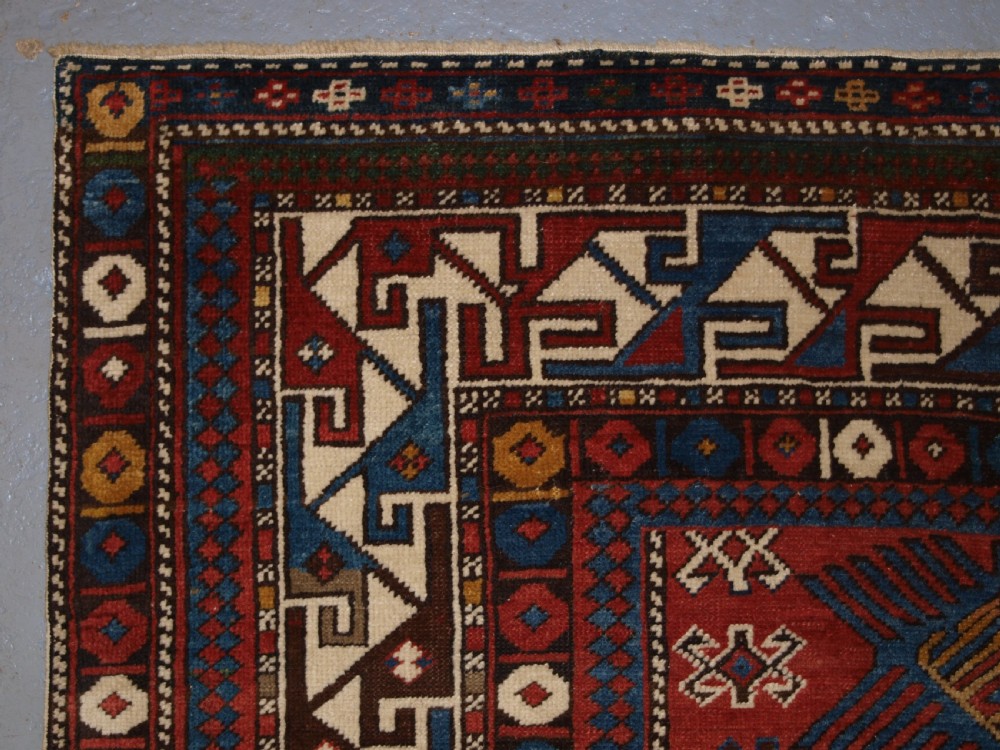 ANTIQUE CAUCASIAN BIDJOV SHIRVAN RUG, GOOD DESIGN AND COLOUR, NICE SMALL SIZE, LATE 19TH CENTURY. View II