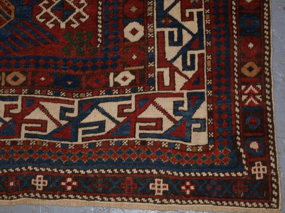 ANTIQUE CAUCASIAN BIDJOV SHIRVAN RUG, GOOD DESIGN AND COLOUR, NICE SMALL SIZE, LATE 19TH CENTURY. View IX