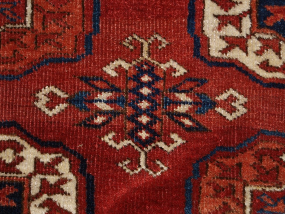 ANTIQUE TEKKE TURKMEN MAIN CARPET, EXCELLENT LONG ELEM ENDS, CIRCA 1880. View XIII