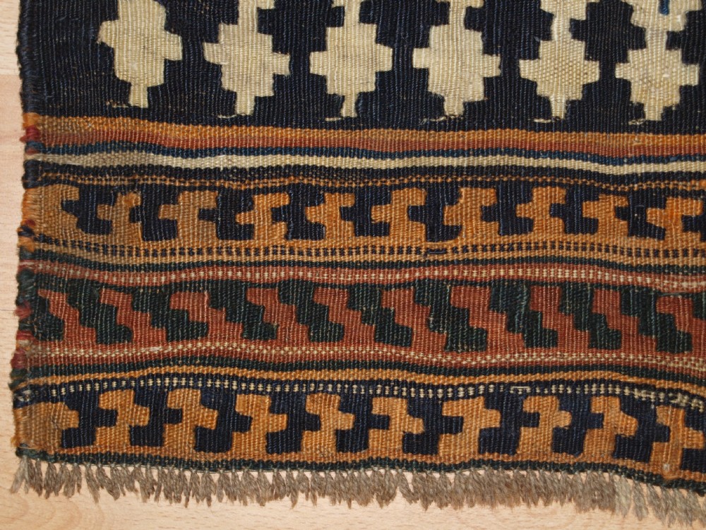 ANTIQUE QASHQAI TRIBAL KILIM, SCARCE DESIGN, LATE 19TH CENTURY. View XII