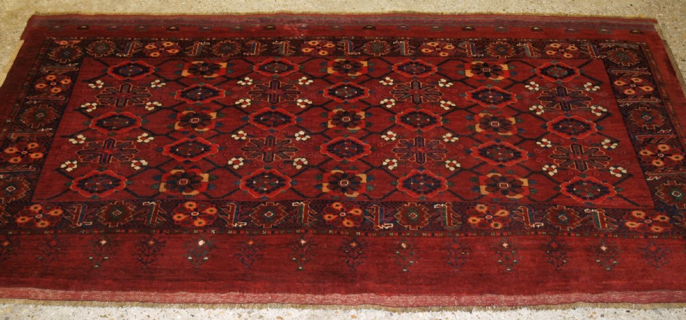 ANTIQUE BESHIR TURKMEN CHUVAL WITH MINA KHANI DESIGN, GREAT CONDITION, LATE 19TH CENTURY.
