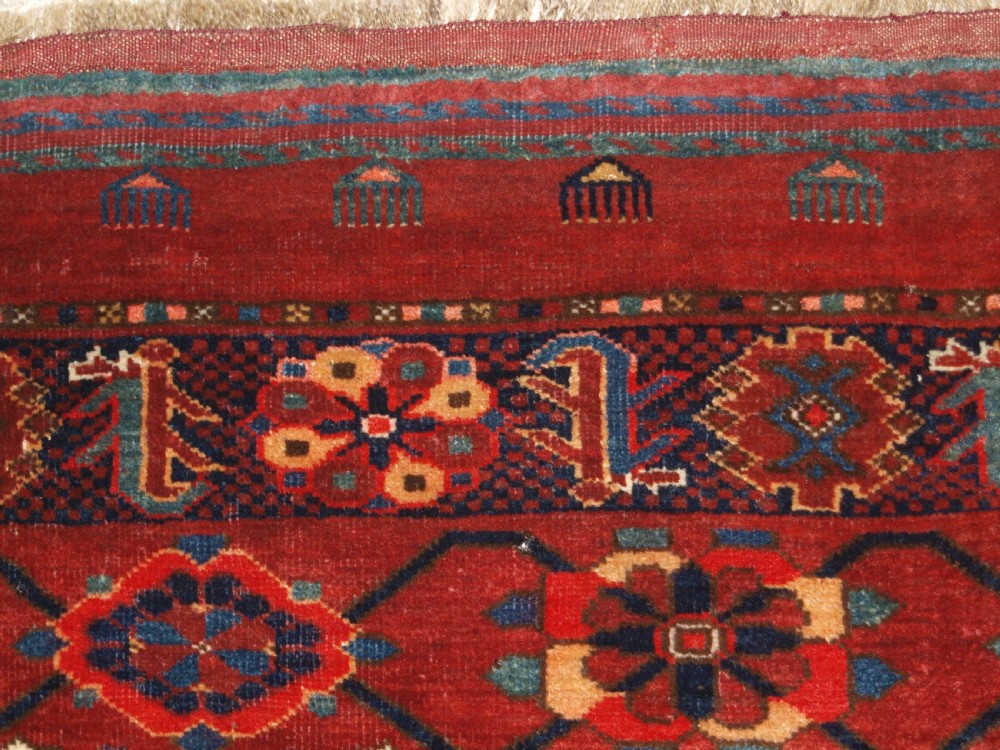 ANTIQUE BESHIR TURKMEN CHUVAL WITH MINA KHANI DESIGN, GREAT CONDITION, LATE 19TH CENTURY. View VI