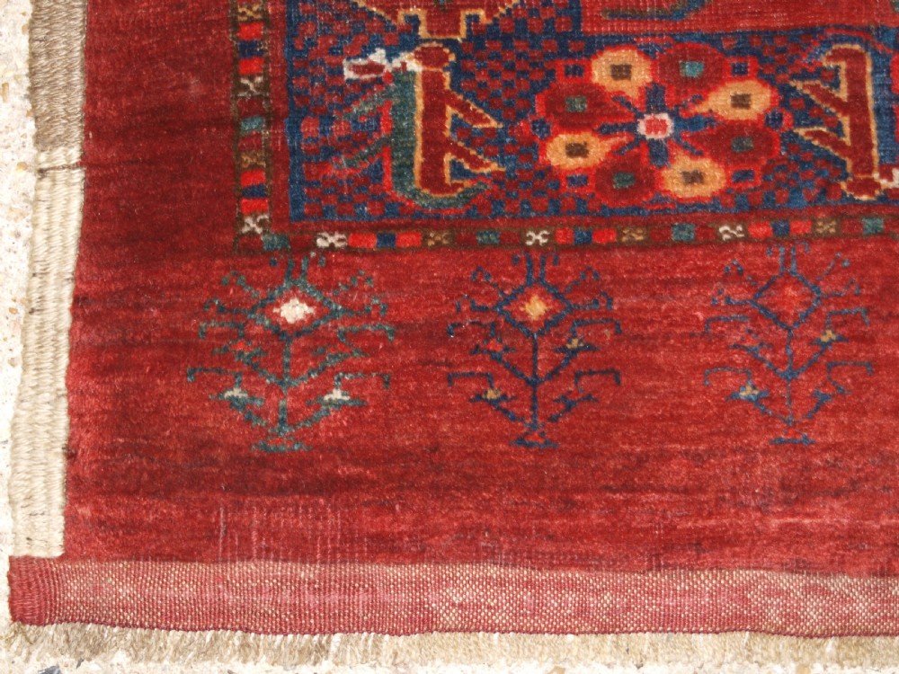 ANTIQUE BESHIR TURKMEN CHUVAL WITH MINA KHANI DESIGN, GREAT CONDITION, LATE 19TH CENTURY. View VII
