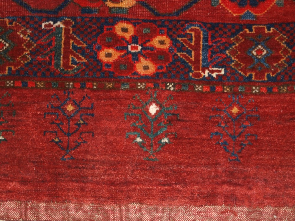 ANTIQUE BESHIR TURKMEN CHUVAL WITH MINA KHANI DESIGN, GREAT CONDITION, LATE 19TH CENTURY. View IX
