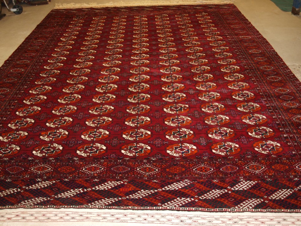 OLD TEKKE TURKMEN CARPET OF LARGE SIZE, PERFECT CONDITION, CIRCA 1930. View II