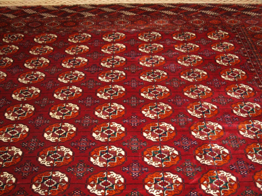 OLD TEKKE TURKMEN CARPET OF LARGE SIZE, PERFECT CONDITION, CIRCA 1930. View IV