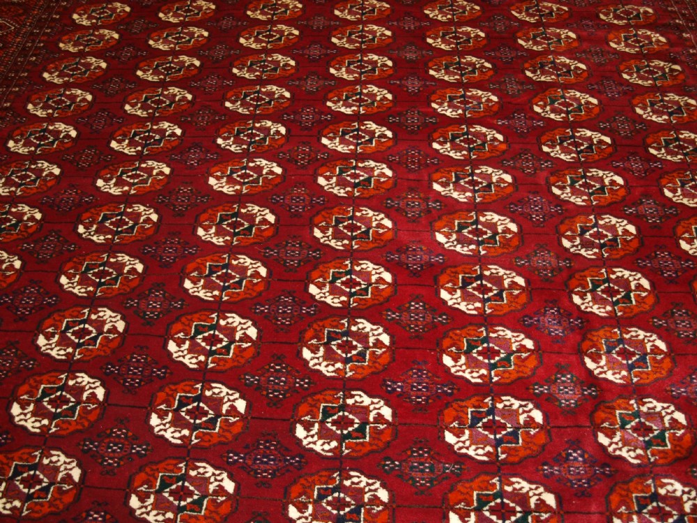 OLD TEKKE TURKMEN CARPET OF LARGE SIZE, PERFECT CONDITION, CIRCA 1930. View VI
