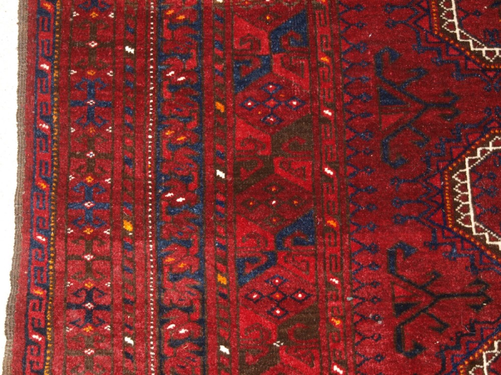 OLD AFGHAN VILLAGE CARPET, TRADITIONAL SALOR GUL DESIGN, HARD WEARING, CIRCA 1920. View IV
