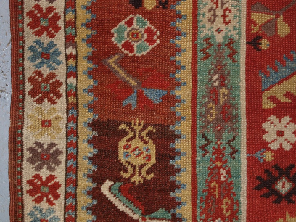 ANTIQUE TURKISH MILAS PRAYER RUG, WONDERFUL EARLY EXAMPLE, 2ND HALF 19TH CENTURY. View III