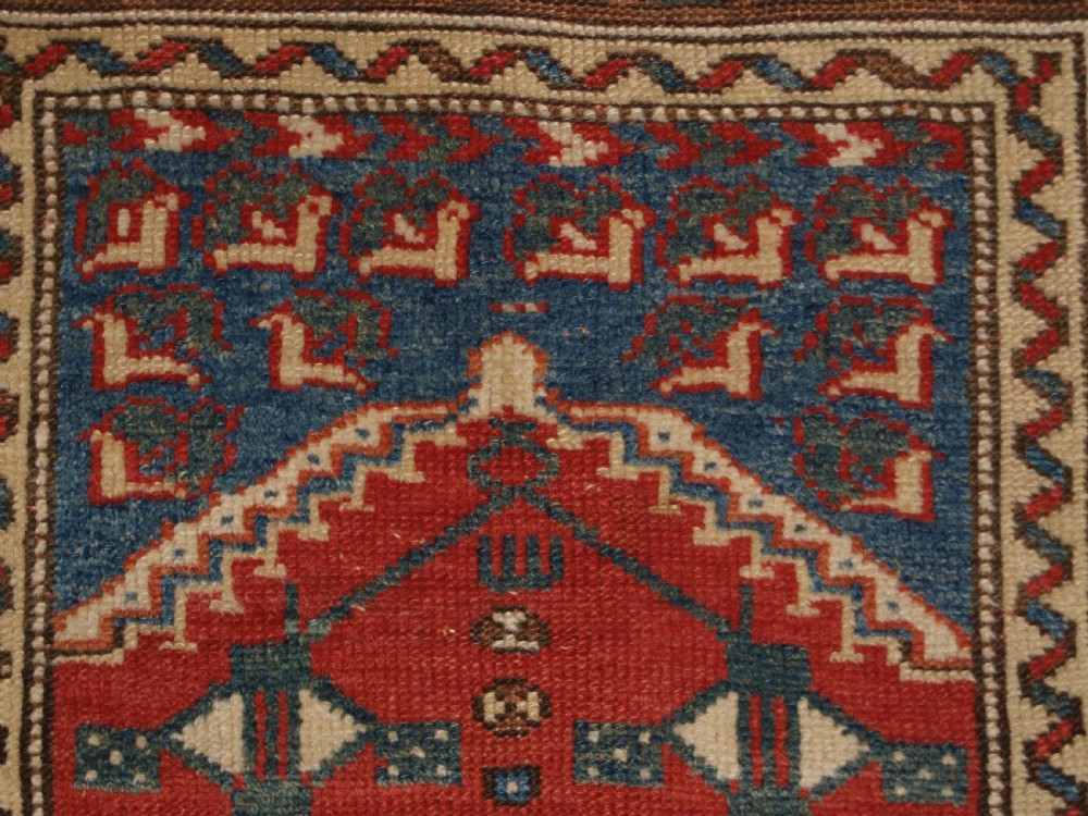 ANTIQUE TURKISH BERGAMA REGION PRAYER RUG OF SMALL SQUARE SIZE, LATE 19TH CENTURY. View VI