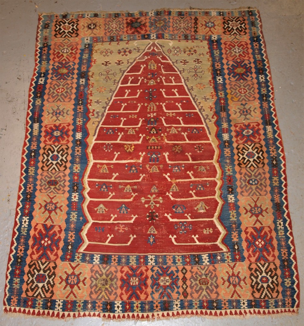 ANTIQUE EASTERN TURKISH ERZURUM PRAYER KILIM, CLASSIC DESIGN, 2ND HALF 19TH CENTURY.