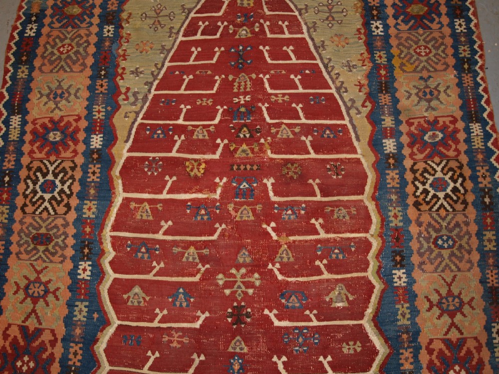 ANTIQUE EASTERN TURKISH ERZURUM PRAYER KILIM, CLASSIC DESIGN, 2ND HALF 19TH CENTURY. View V