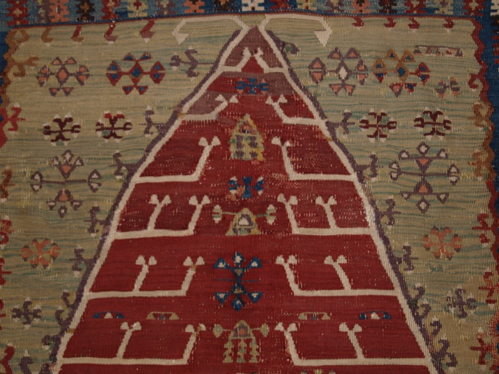 ANTIQUE EASTERN TURKISH ERZURUM PRAYER KILIM, CLASSIC DESIGN, 2ND HALF 19TH CENTURY. View VIII
