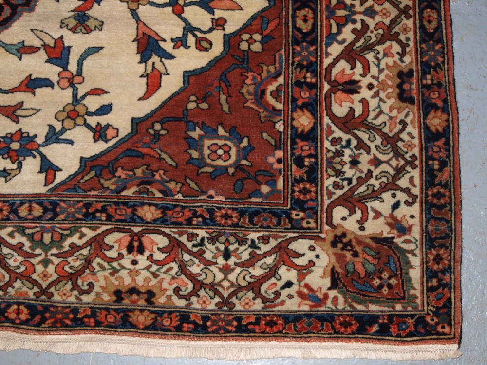 ANTIQUE PERSIAN SAROUK RUG, FLORAL DESIGN, FINE WEAVE, CIRCA 1900. View XI