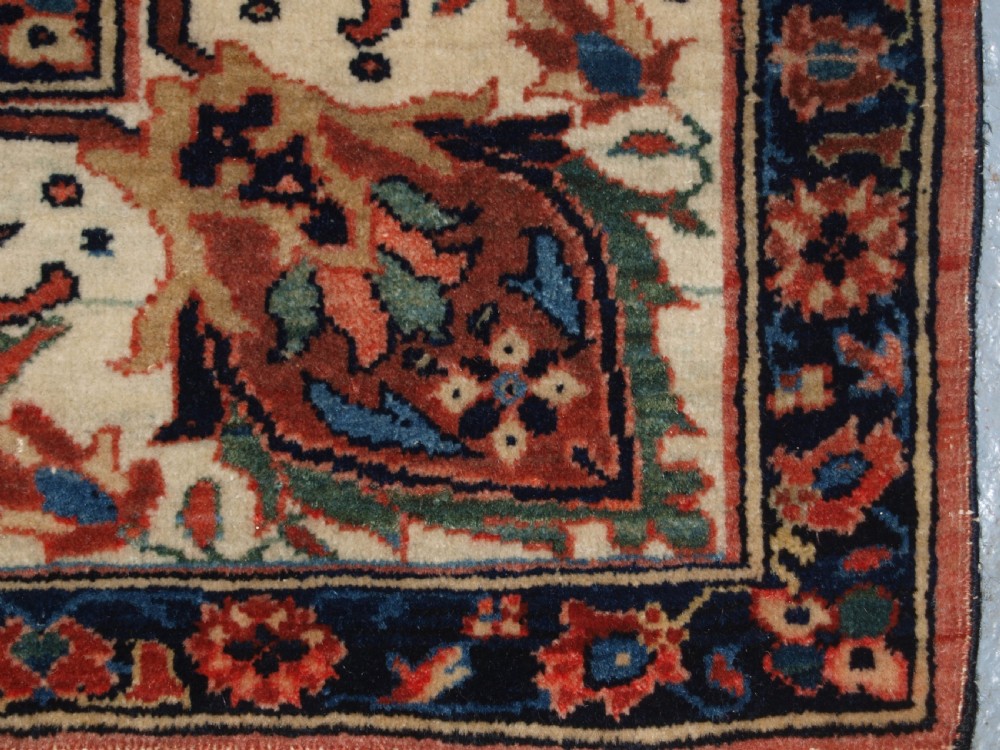 ANTIQUE PERSIAN SAROUK RUG, FLORAL DESIGN, FINE WEAVE, CIRCA 1900. View XII