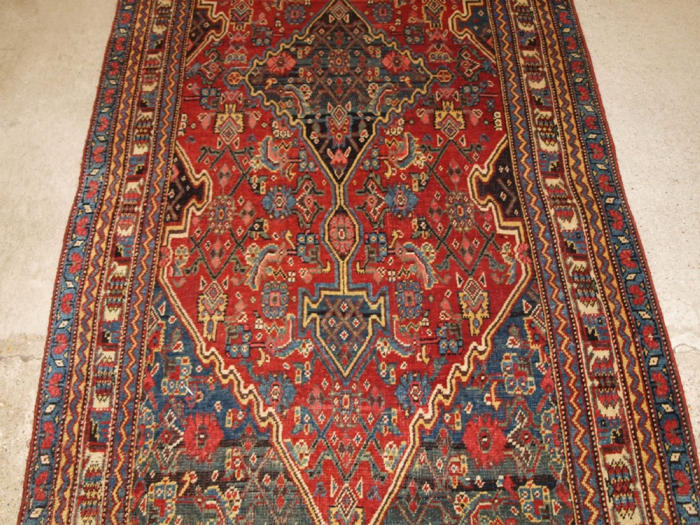 ANTIQUE BIJAR RUNNER, COUNTRY HOUSE LOOK, EXCELLENT CONDITION, CIRCA 1880. View V