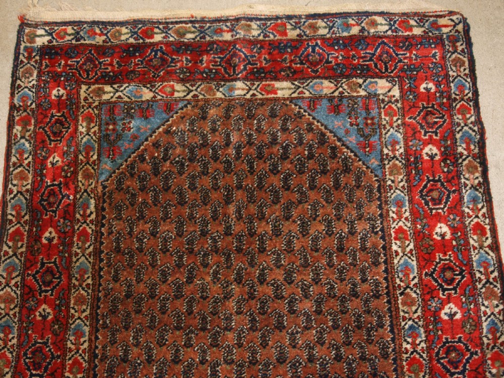 ANTIQUE NORTH WEST PERSIAN HAMADAN VILLAGE RUNNER, ALL OVER SMALL BOTEH DESIGN, CIRCA 1900/20. View II