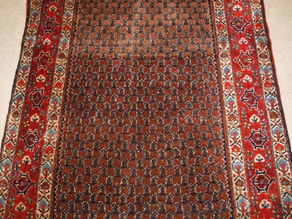 ANTIQUE NORTH WEST PERSIAN HAMADAN VILLAGE RUNNER, ALL OVER SMALL BOTEH DESIGN, CIRCA 1900/20. View III