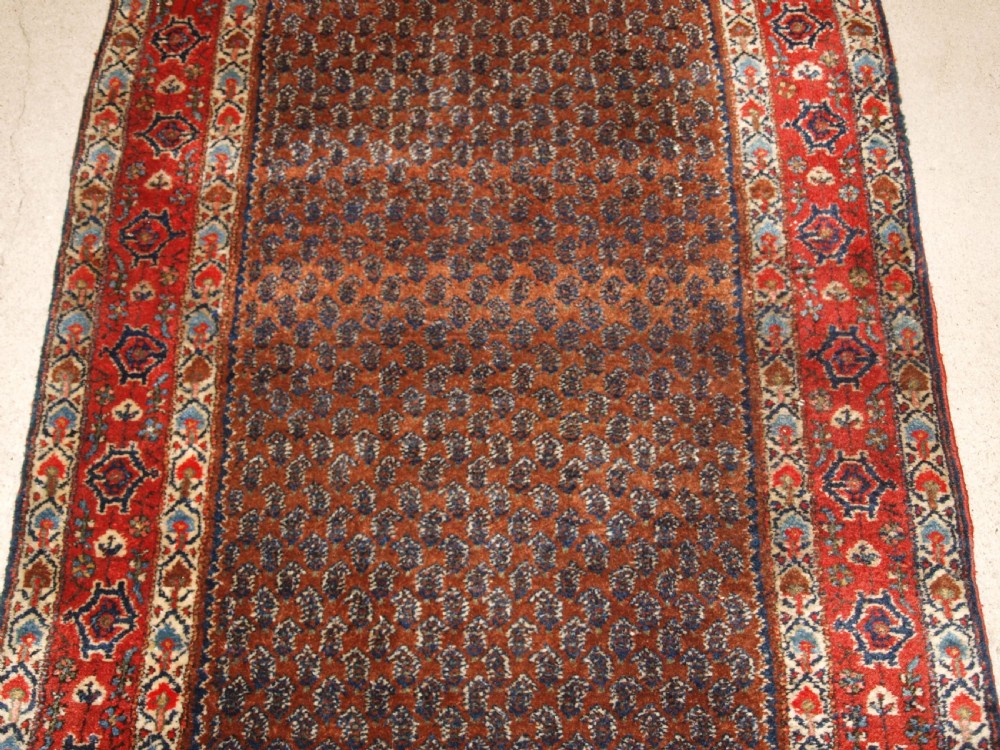 ANTIQUE NORTH WEST PERSIAN HAMADAN VILLAGE RUNNER, ALL OVER SMALL BOTEH DESIGN, CIRCA 1900/20. View IV