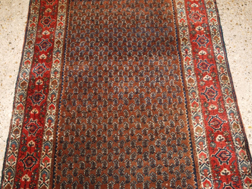 ANTIQUE NORTH WEST PERSIAN HAMADAN VILLAGE RUNNER, ALL OVER SMALL BOTEH DESIGN, CIRCA 1900/20. View VI