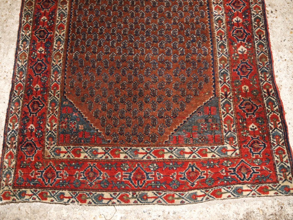 ANTIQUE NORTH WEST PERSIAN HAMADAN VILLAGE RUNNER, ALL OVER SMALL BOTEH DESIGN, CIRCA 1900/20. View VII