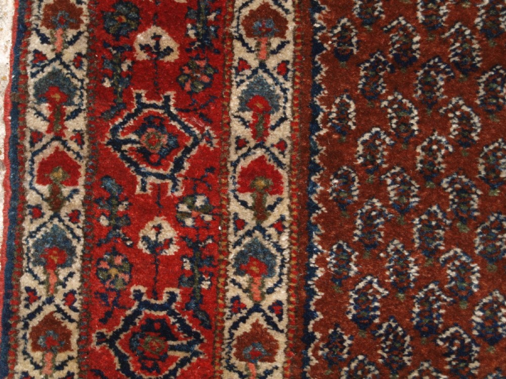 ANTIQUE NORTH WEST PERSIAN HAMADAN VILLAGE RUNNER, ALL OVER SMALL BOTEH DESIGN, CIRCA 1900/20. View X