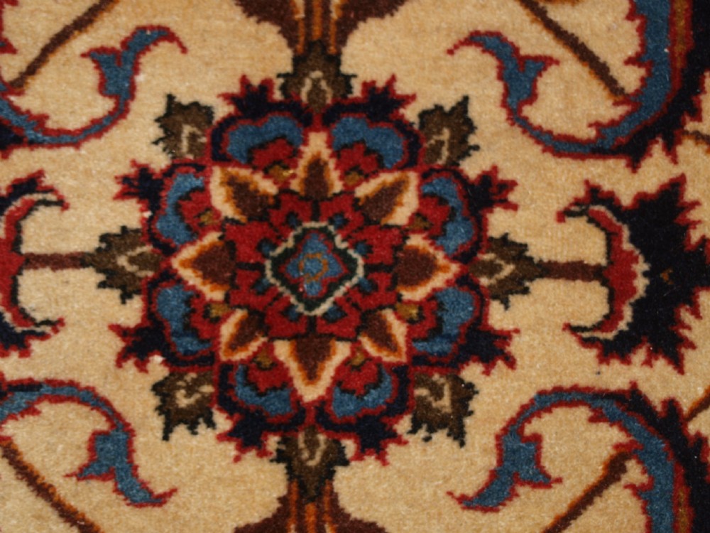 OLD ISFAHAN CARPET, FINE WEAVE WITH TRADITIONAL DESIGN, CIRCA 1920/30. View IX