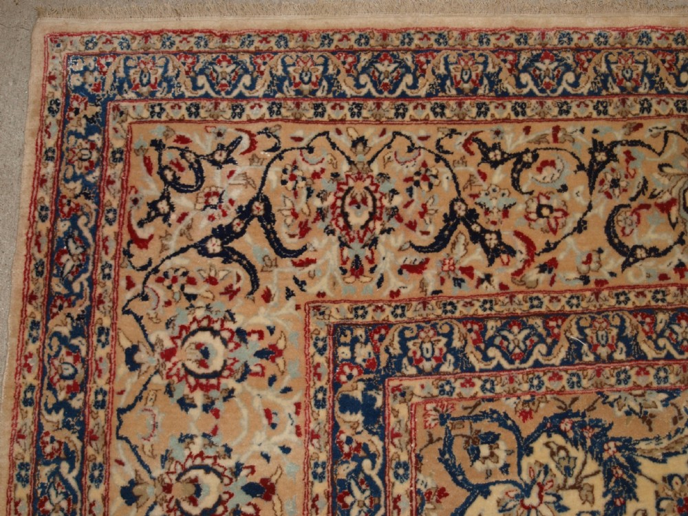 ANTIQUE PERSIAN NAIN CARPET, VERY FINE WOOL AND SILK, SOFT PASTEL COLOURS, CIRCA 1920/30. View III