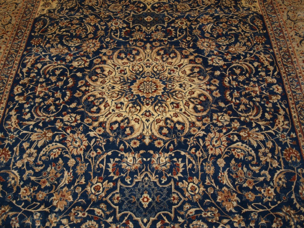 ANTIQUE PERSIAN NAIN CARPET, VERY FINE WOOL AND SILK, SOFT PASTEL COLOURS, CIRCA 1920/30. View VI