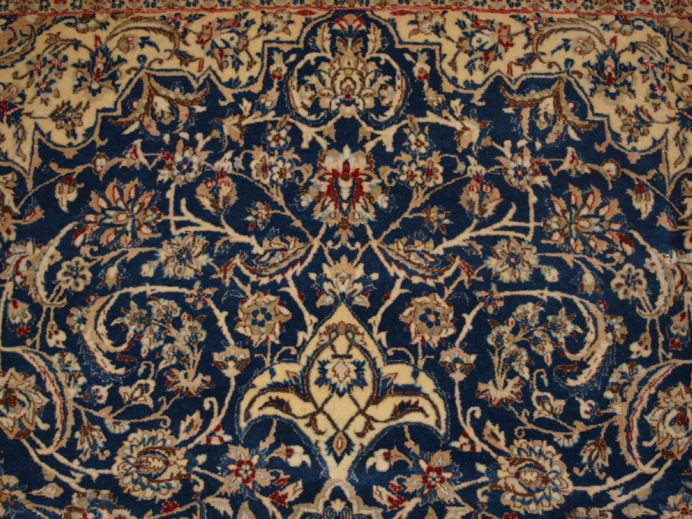 ANTIQUE PERSIAN NAIN CARPET, VERY FINE WOOL AND SILK, SOFT PASTEL COLOURS, CIRCA 1920/30. View VII