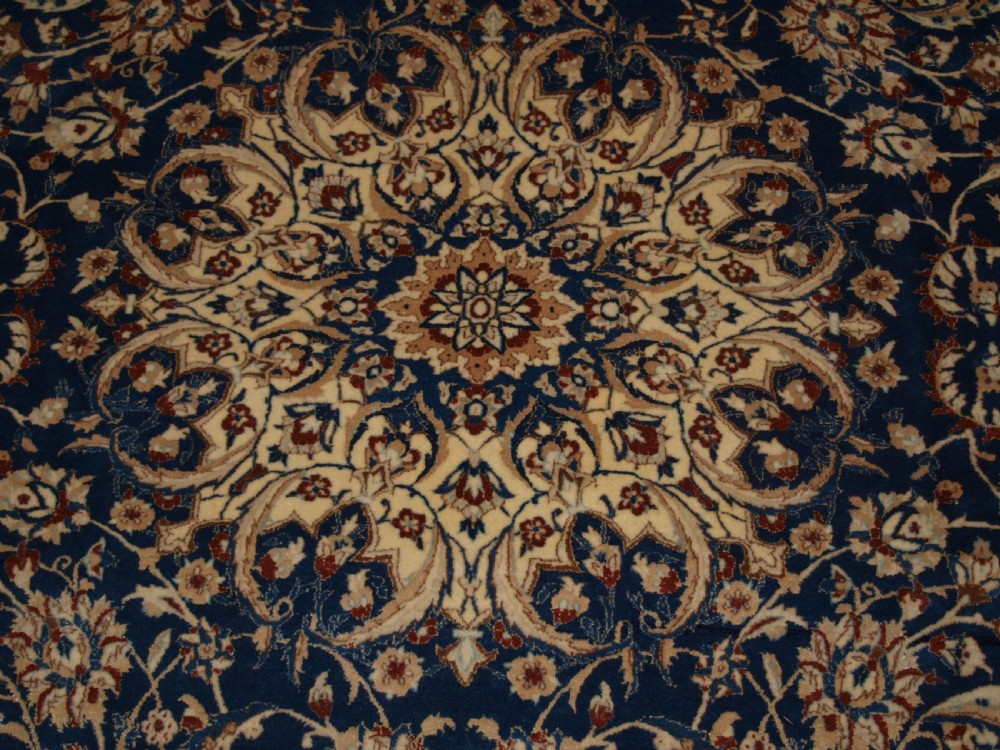 ANTIQUE PERSIAN NAIN CARPET, VERY FINE WOOL AND SILK, SOFT PASTEL COLOURS, CIRCA 1920/30. View X